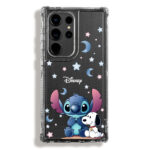 Case 360 Transparente Para Samsung Stitch & Snoopy